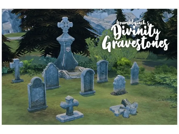 Maxis Match bramblefinch Divinity Gravestones - The Sims 4 Custom Content