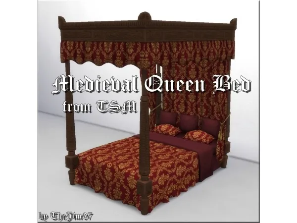 Maxis Match Medieval Queen Bed by TheJim07 - The Sims 4 Custom Content