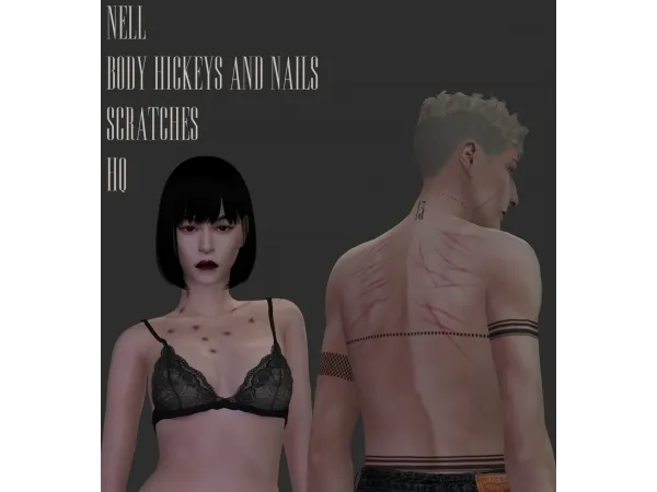 Alpha nell le Body Hickeys and Nails Scratches - The Sims 4 Custom Content