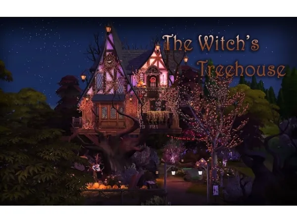 Maxis Match THE WITCH'S TREEHOUSE rubyred no - The Sims 4 Custom Content
