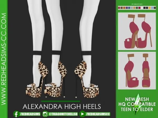 Alpha ALEXANDRA HIGH HEELS - The Sims 4 Custom Content
