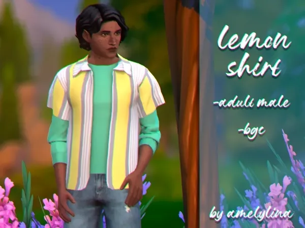 Mix Lemon top by amelylina - The Sims 4 Custom Content