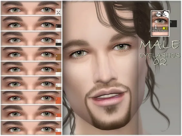 Alpha Male Eyelashes 02 - The Sims 4 Custom Content