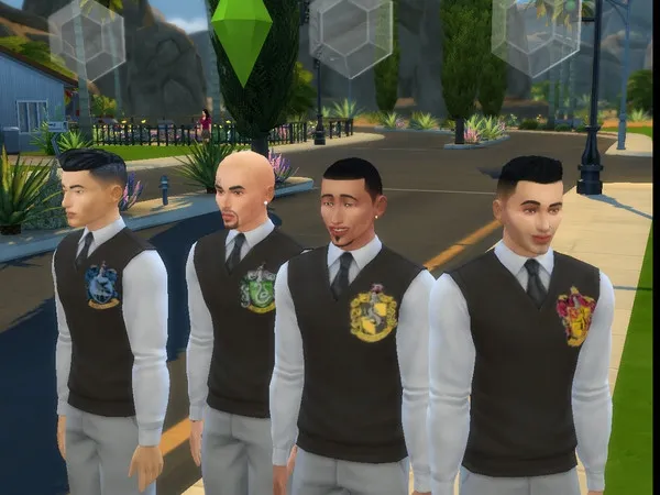 Alpha Hogwarts Vests - The Sims 4 Custom Content