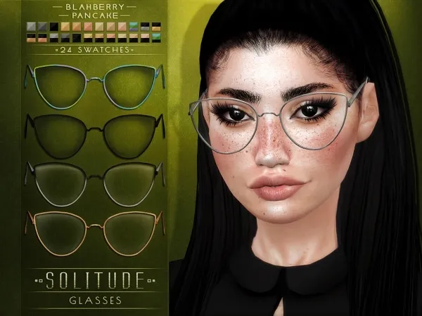 Maxis Match Blahberry Pancake Solitude Glasses - The Sims 4 Custom Content