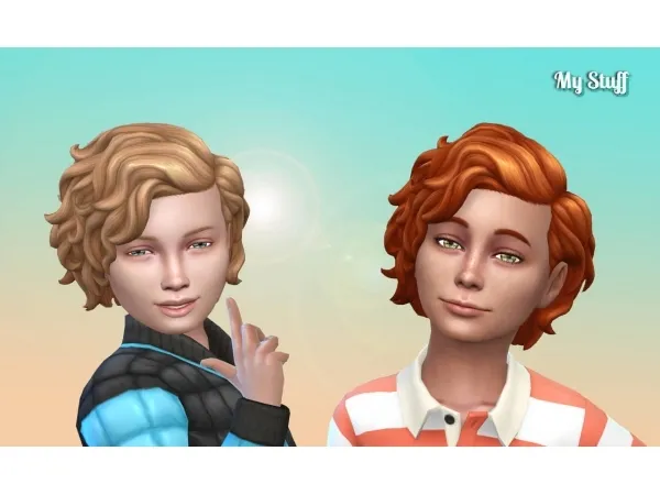 Maxis Match zurkdesign RM Short Curly Conversion - The Sims 4 Custom Content