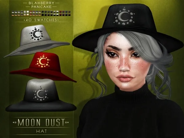 Alpha Blahberry Pancake Moon Dust Hat - The Sims 4 Custom Content