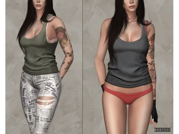Alpha darte77 Tank Top by simsfinds - The Sims 4 Custom Content