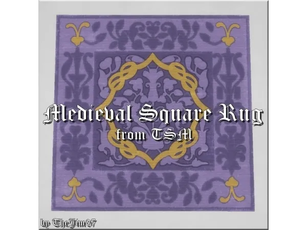 Maxis Match Medieval Square Rug by TheJim07 - The Sims 4 Custom Content