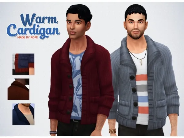 Maxis Match simsontherope Warm Cardigan - The Sims 4 Custom Content