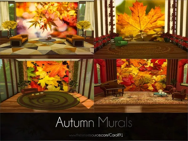 Alpha Autumn Murals - The Sims 4 Custom Content