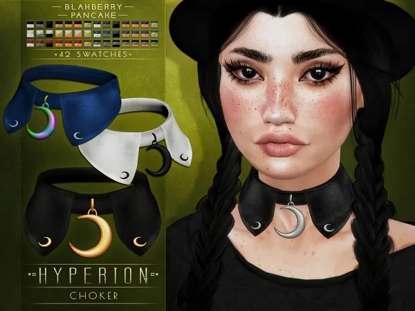 Alpha Blahberry Pancake Hyperion Choker by blahberry-pancake - The Sims 4 Custom Content