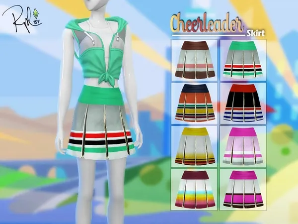Maxis Match F Cheerleader Skirt - The Sims 4 Custom Content