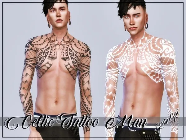 Mix Celtic Tattoo Gossip Girl - The Sims 4 Custom Content