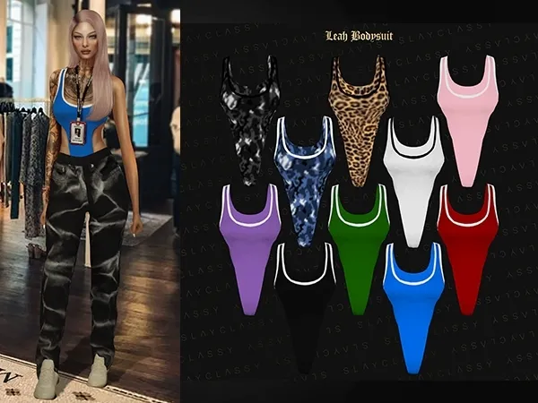 Alpha SlayClassy 108 Leah Bodysuit by slayclassy - The Sims 4 Custom Content