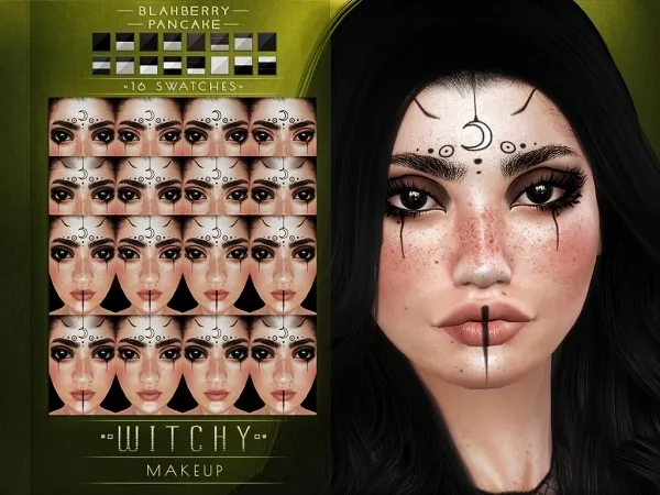 Alpha Blahberry Pancake Witchy Makeup - The Sims 4 Custom Content