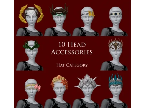 Alpha Mortal Combat 11 Cetrion Head Accessories Pack by astya96 - The Sims 4 Custom Content