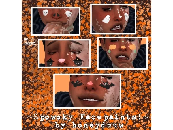 Maxis Match honeyduuw Spowoky Facepaint set - The Sims 4 Custom Content