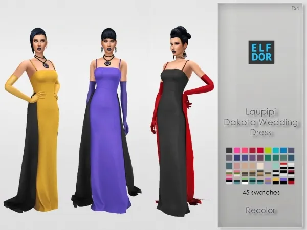 Alpha Laupipi Dakota Wedding Dress RC - The Sims 4 Custom Content