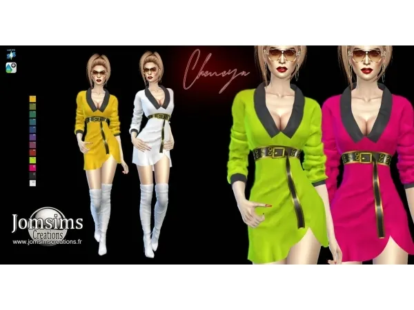 Alpha jomsimscreations Cheneya dress - The Sims 4 Custom Content