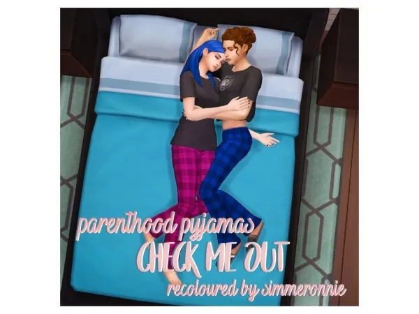 Maxis Match simmeronnie Check Me Out Parenthood Pyjama Recolour - The Sims 4 Custom Content