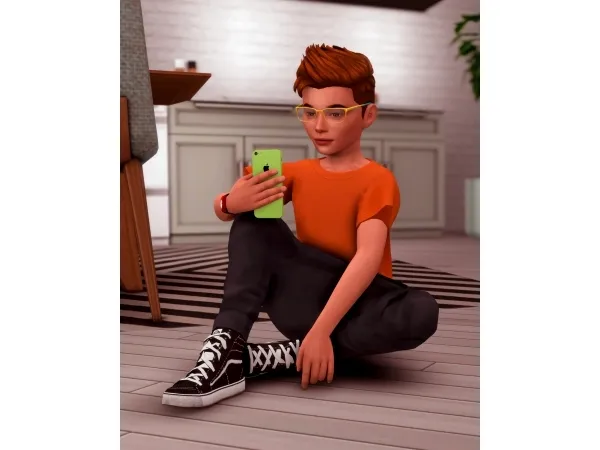Maxis Match katverse Kids with their Phone Poses - The Sims 4 Custom Content