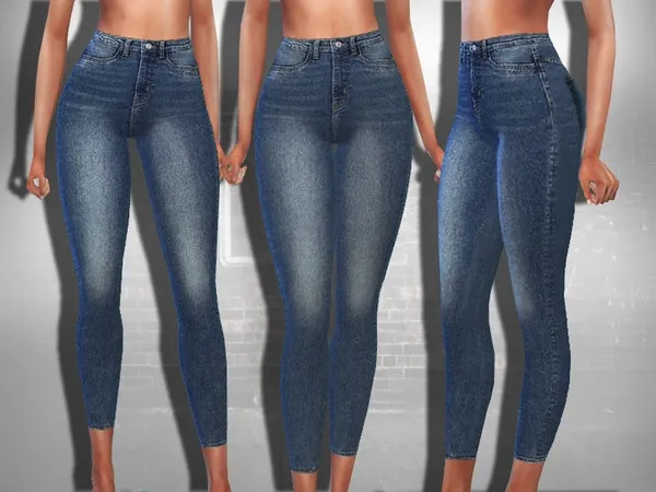 Maxis Match Female Mid Rise Dark Blue Jeans - The Sims 4 Custom Content