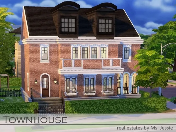 Alpha Townhouse by Ms_Jessie no cc - The Sims 4 Custom Content