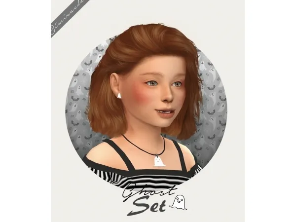 Alpha simiracle Ghost Jewelry Set Kids Version - The Sims 4 Custom Content
