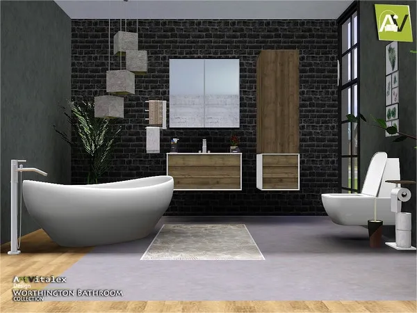 Worthington Bathroom - The Sims 3 Custom Content