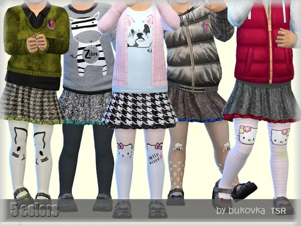 Maxis Match Tweed Skirt - The Sims 4 Custom Content