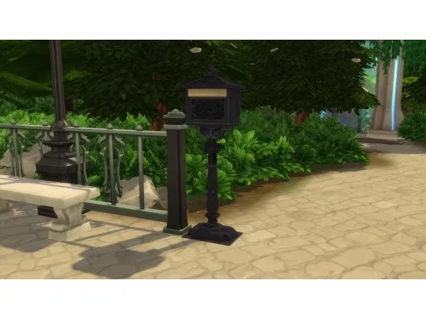 Alpha illogicalsims Cast Iron Mailbox (Base Game) - The Sims 4 Custom Content