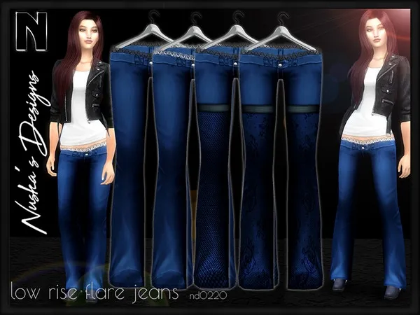 Alpha Low rise flare jeans nd2020 - The Sims 4 Custom Content