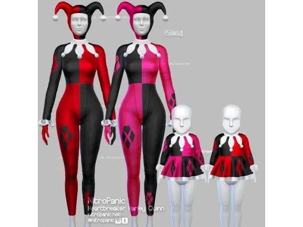 Alpha nitropanic HEARTBREAKER HARLEY QUINN BAT JOKER MASK - The Sims 4 Custom Content