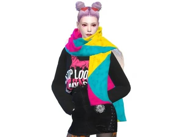 Alpha ir7770_scarf02 - The Sims 4 Custom Content