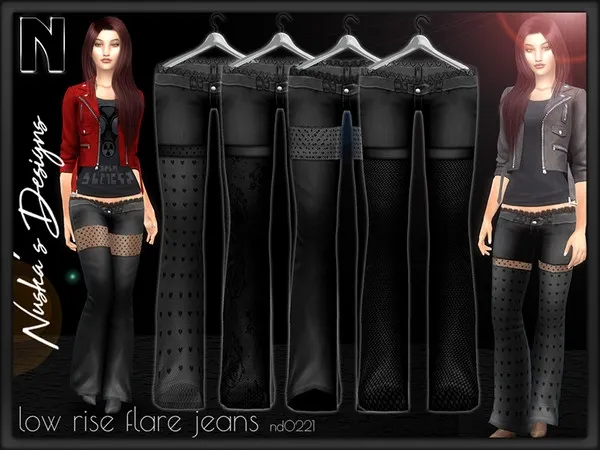 Alpha Low rise flare jeans nd2021 - The Sims 4 Custom Content