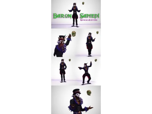 Alpha Baron Samedi Outfit Auditore by Natalia - The Sims 4 Custom Content