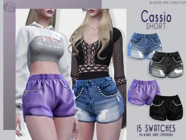 Alpha Cassio Short Br sims by bluerose-sims - The Sims 4 Custom Content