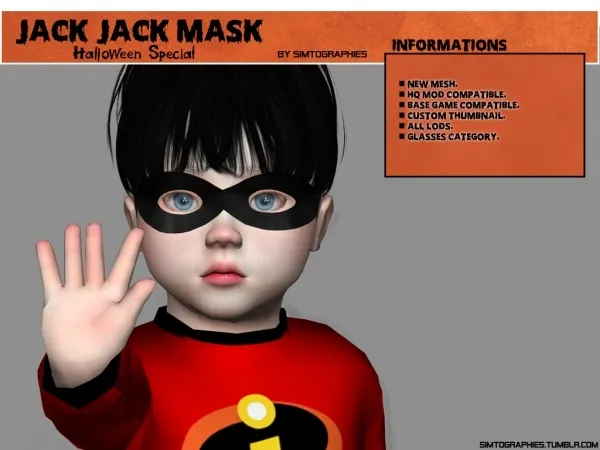 Alpha Jack Jack Mask Halloween Special - The Sims 4 Custom Content