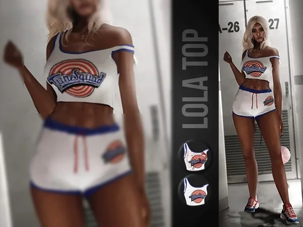 Alpha SlayClassy Halloween 108 Lola Bunny Top by slayclassy - The Sims 4 Custom Content