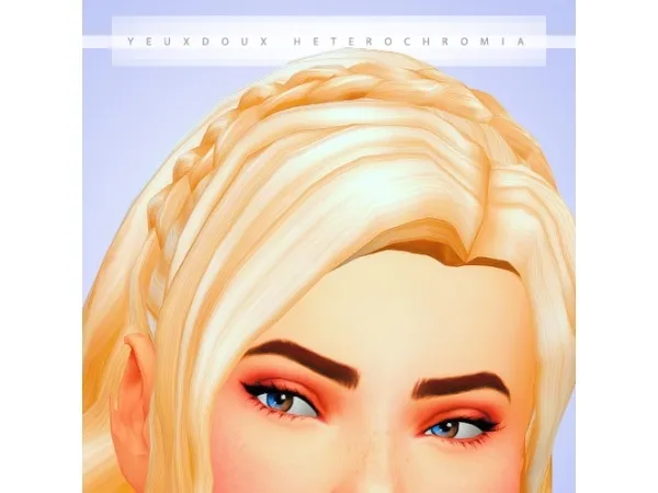 Maxis Match crazycupcakefr13 DEFAULT EYES YEUX DOUX WITH HETEROCHROMIA - The Sims 4 Custom Content