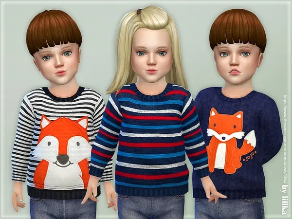 Maxis Match Little Fox Sweater - The Sims 4 Custom Content