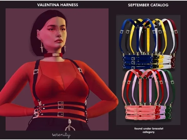 Alpha Valentina Harness - The Sims 4 Custom Content