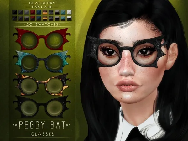 Alpha Blahberry Pancake Peggy Bat Glasses - The Sims 4 Custom Content