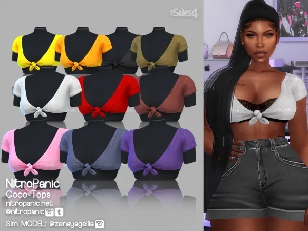 Alpha Coco top by nitropanic - The Sims 4 Custom Content
