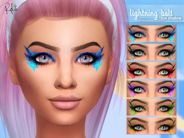 Alpha Lightning bolt Eyeshadow - The Sims 4 Custom Content
