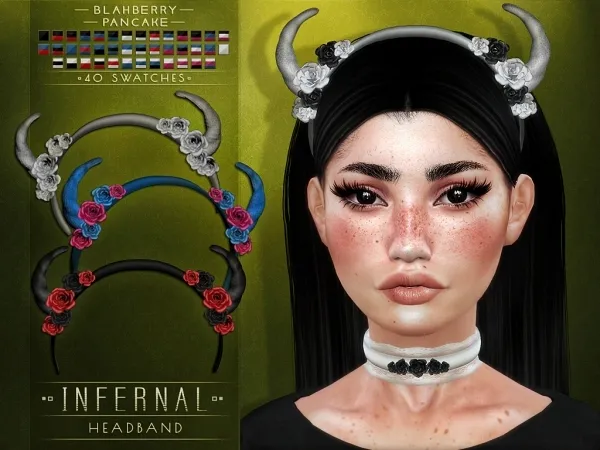 Alpha Blahberry Pancake Infernal Headband - The Sims 4 Custom Content