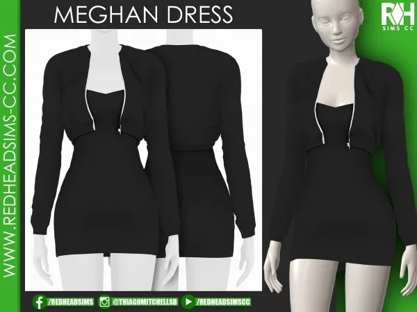 Alpha MEGHAN DRESS - The Sims 4 Custom Content