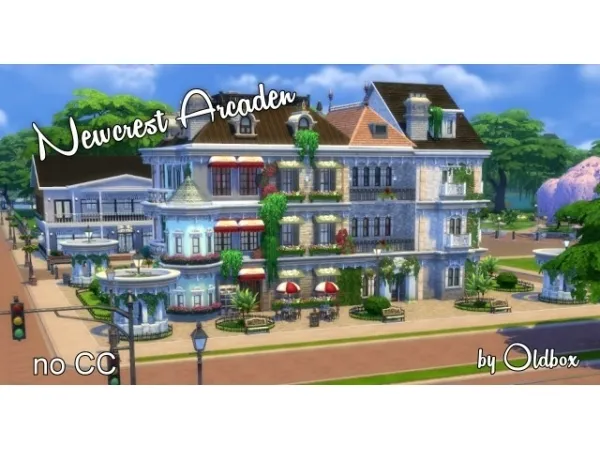 Maxis Match oldbox1310 Shopping Mall Boutique Bibliothek Cafe - The Sims 4 Custom Content