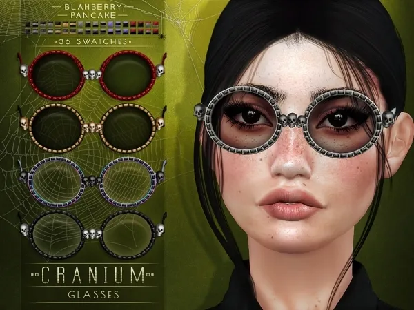 Alpha Blahberry Pancake Cranium Glasses - The Sims 4 Custom Content